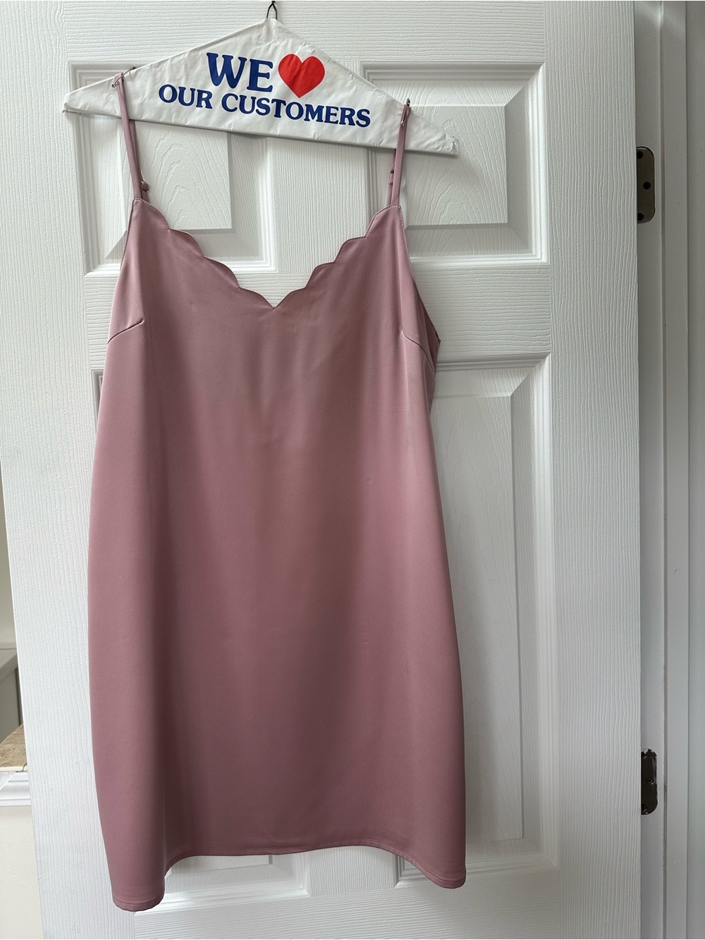 Women's Scallop-Trim Dress - Dusty Rose